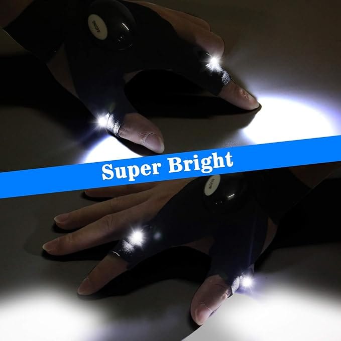 Luva Lanterna LED MOIPEJO para Pesca, Camping e Reparos com Mãos Livres - Imagem 7