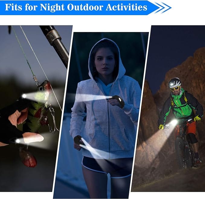Luva Lanterna LED MOIPEJO para Pesca, Camping e Reparos com Mãos Livres - Imagem 6