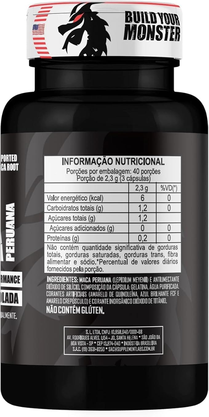 Maca Peruana Negra 2000mg 120 Cápsulas Premium Importada Snake Dragon - Imagem 11