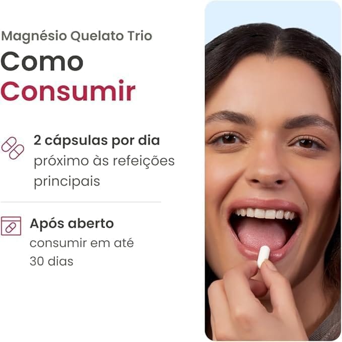 Magnésio Quelato Trio Vhita com Vitamina B6 60 Cápsulas - Imagem 7