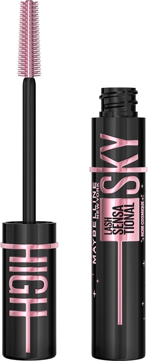 Máscara de Cílios Maybelline Sky High Cosmic Black lavável com extrato de bambu e efeito alongador