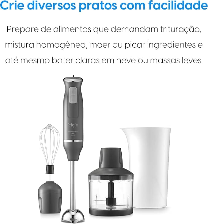 Mixer Elgin Power Inox 3 em 1 600W com Triturador, Batedor e Copo 700ml - Imagem 11