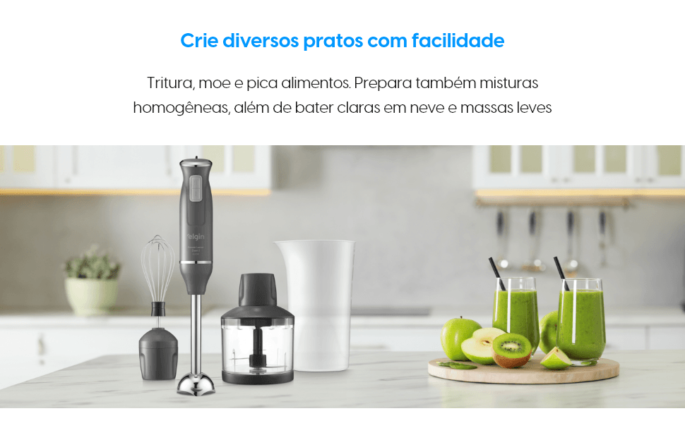 Mixer Elgin Power Inox 3 em 1 600W com Triturador, Batedor e Copo 700ml - Imagem 4