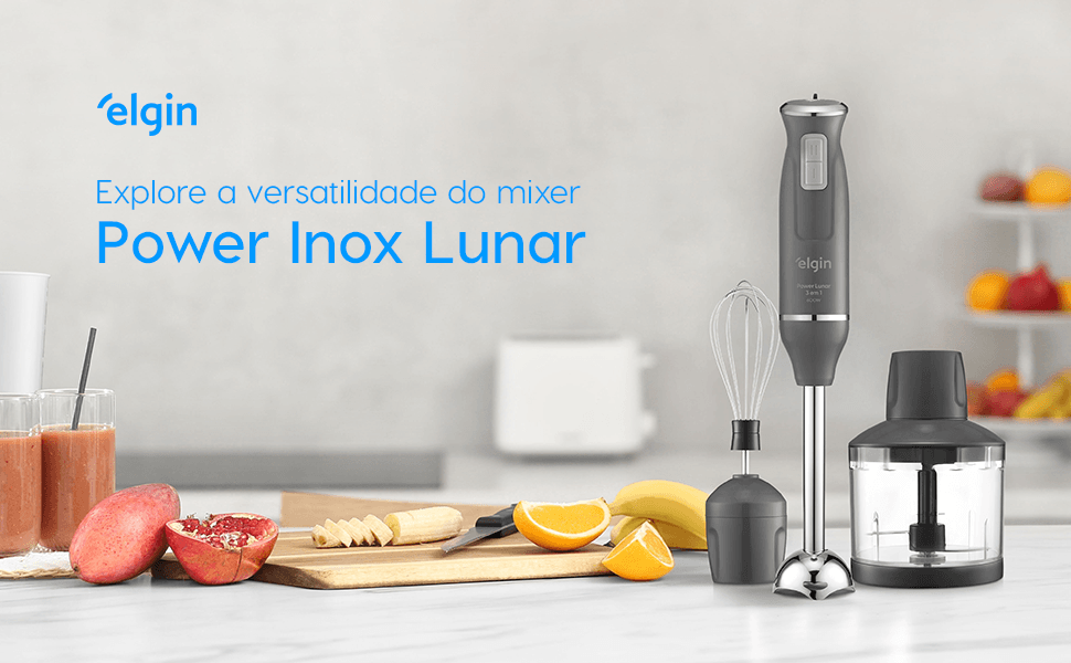 Mixer Elgin Power Inox 3 em 1 600W com Triturador, Batedor e Copo 700ml - Imagem 5