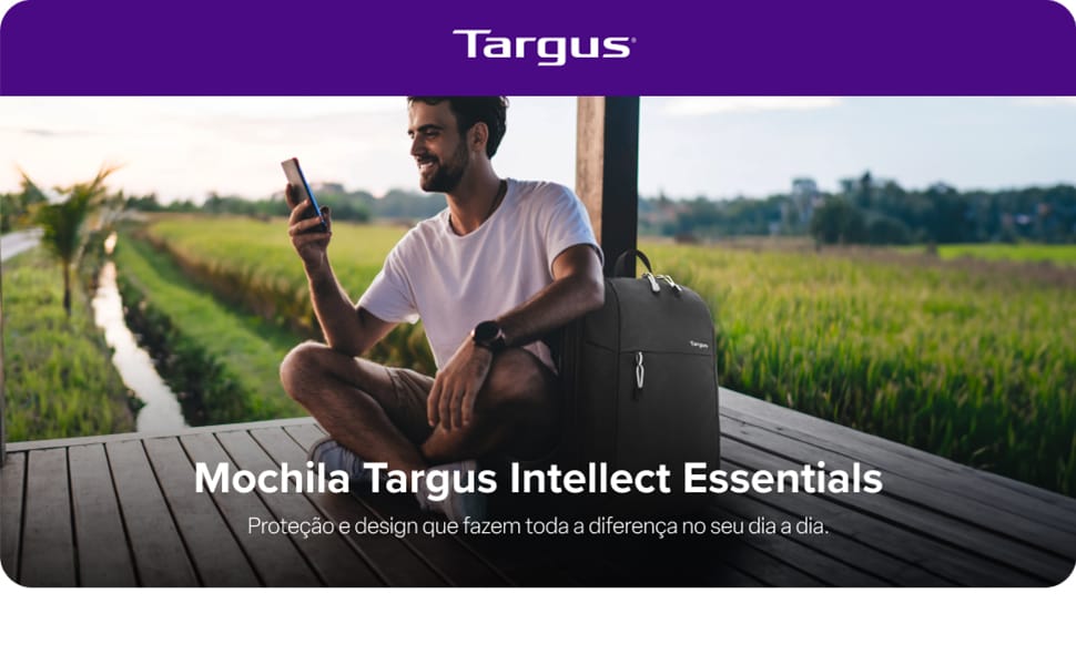 Mochila Executiva Targus Intellect Essentials para Notebook 15.6" Preta - Imagem 6