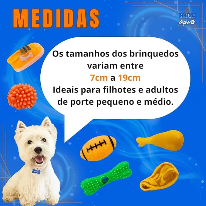 Kit 5 Brinquedos Mordedores para Filhotes com Galinha Sonora e Bolinhas Pet - Imagem 7