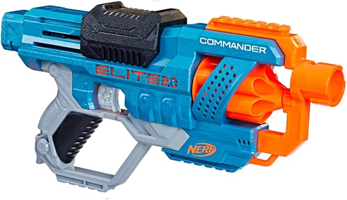 Nerf Elite 2.0 Commander RD-6 lançador de dardos com tambor giratório e 12 dardos oficiais