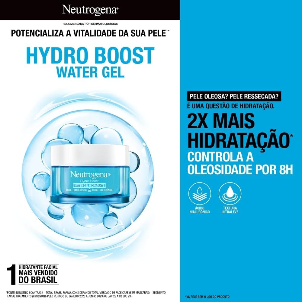 Neutrogena Hidratante Facial Hydro Boost Water Gel com Ácido Hialurônico 50g - Imagem 9