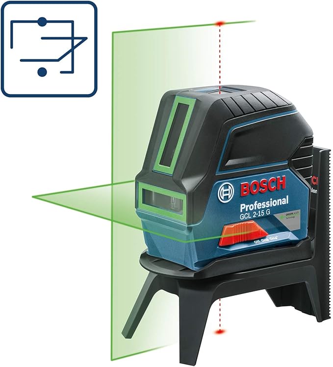 Nível a Laser Verde Bosch GCL 2-15 G com Pontos de Prumo, Auto Nivelamento e Suporte Magnético Profissional - Imagem 8