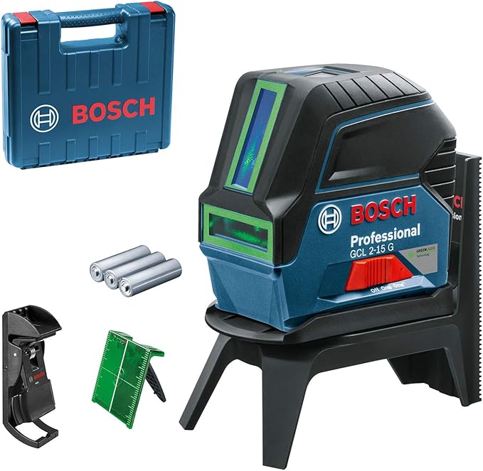 Nível a Laser Verde Bosch GCL 2-15 G com Pontos de Prumo, Auto Nivelamento e Suporte Magnético Profissional - Imagem 9
