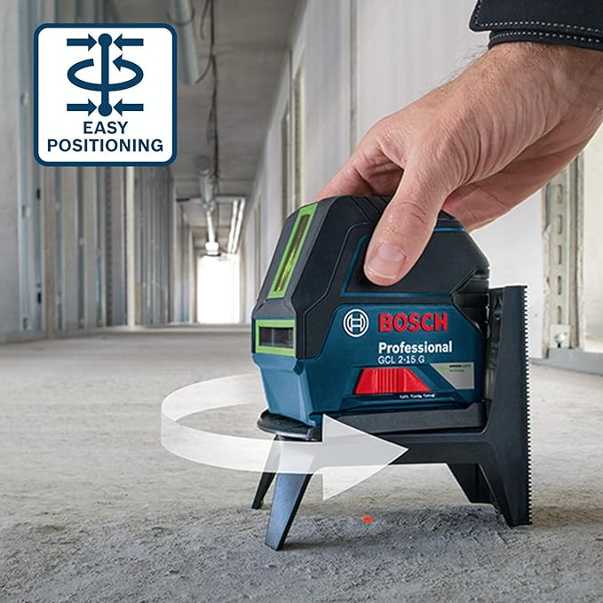 Nível a Laser Verde Bosch GCL 2-15 G com Pontos de Prumo, Auto Nivelamento e Suporte Magnético Profissional - Imagem 7