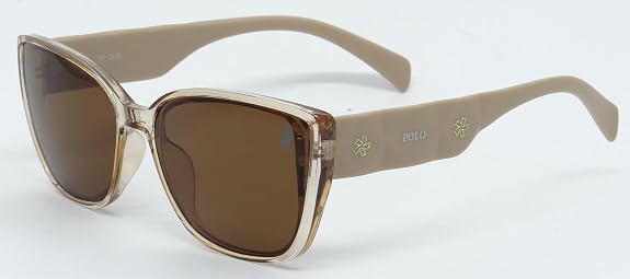 Óculos de Sol Polo London Club Feminino Clássico UV400 Marrom Clear com Case - Imagem 8