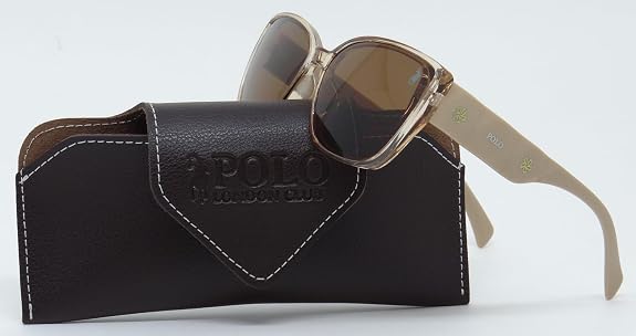 Óculos de Sol Polo London Club Feminino Clássico UV400 Marrom Clear com Case - Imagem 5