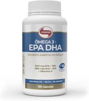 Ômega 3 EPA DHA 1000mg Vitafor 120 cápsulas certificado IFOS