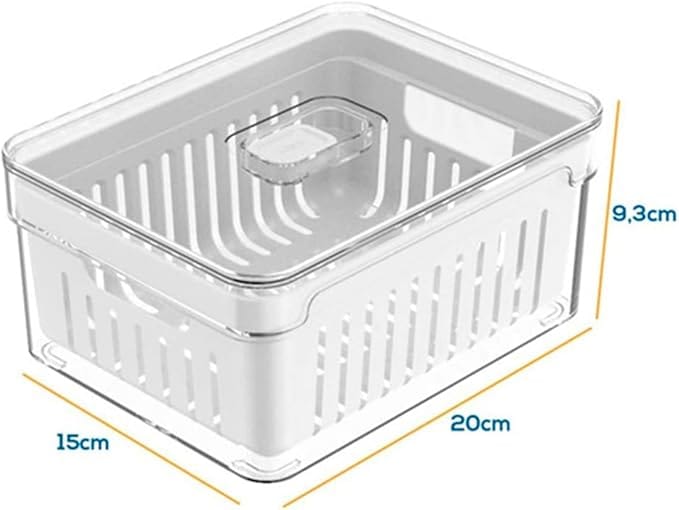 Organizador de Geladeira Clear Fresh Kit 4 Peças 2,2L com Tampa e Cesto - Imagem 5