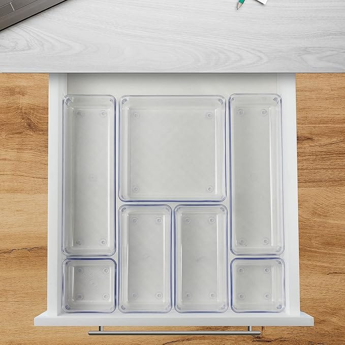 Organizador Modular Acrimet Transparente Kit 7 Peças para Gavetas e Armários - Imagem 7