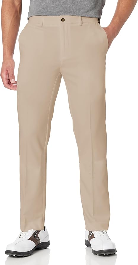 PGA TOUR Calça Masculina de Golfe bege com cintura expansível