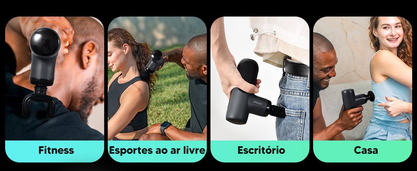 Pistola Massageadora Arboleaf Mini Portátil para Recuperação Muscular e Alívio de Dores - Imagem 3