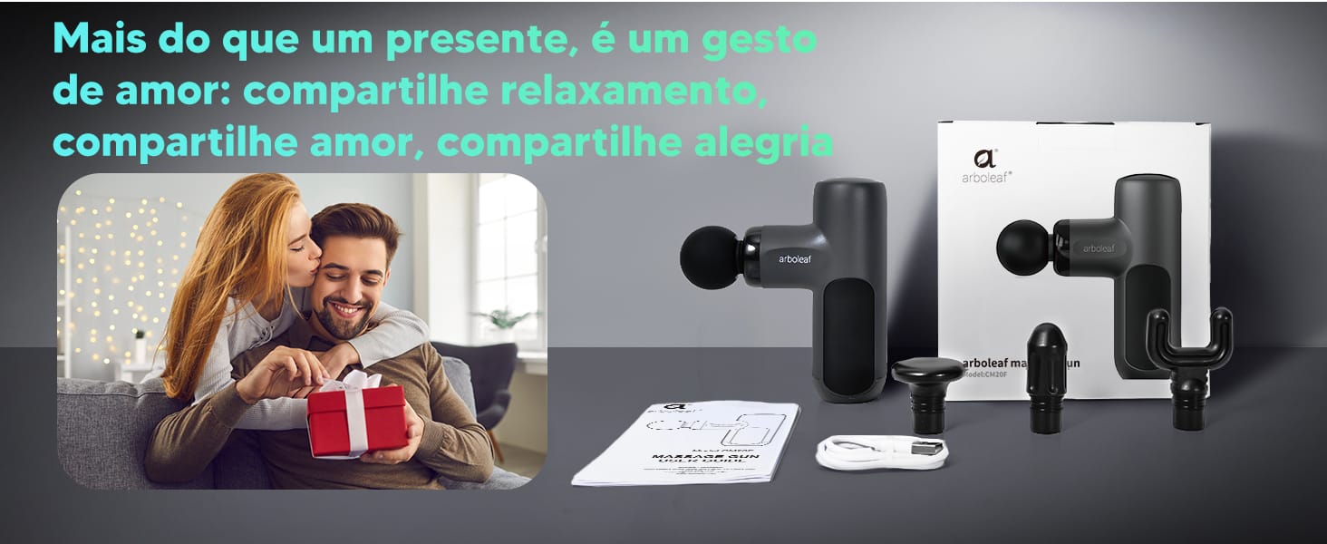 Pistola Massageadora Arboleaf Mini Portátil para Recuperação Muscular e Alívio de Dores - Imagem 2