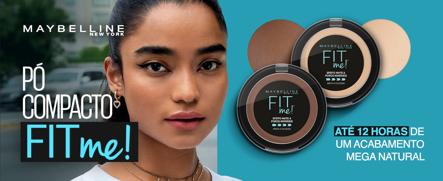 Pó Compacto Maybelline Fit Me Matte e Poros Invisíveis N03 Médio Claro Neutro - Imagem 4