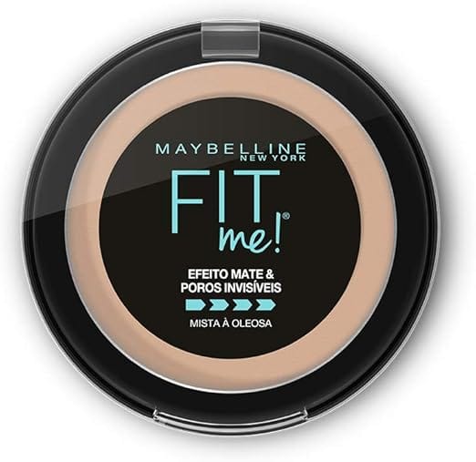 Pó Compacto Maybelline Fit Me efeito matte e poros invisíveis N03 médio claro neutro