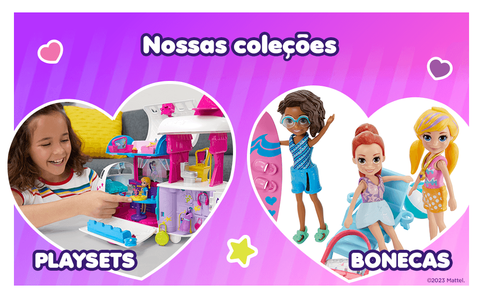Boneca Surpresa Polly Pocket Mattel 7,62 cm com Visual Fashion e Estilo Divertido para Crianças - Imagem 3