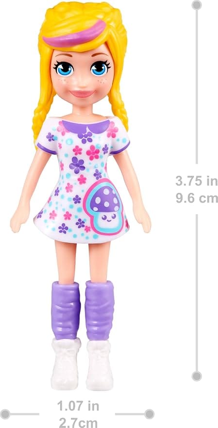 Boneca Surpresa Polly Pocket Mattel 7,62 cm com Visual Fashion e Estilo Divertido para Crianças - Imagem 9