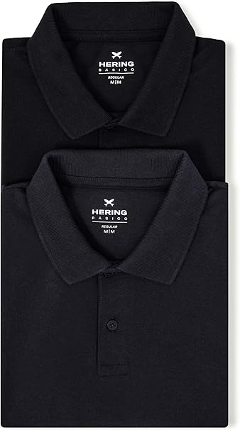 Kit 2 Camisas Polo Hering Masculinas Preto e Branco: elegância e versatilidade para todas as ocasiões