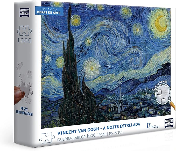 Quebra-Cabeça Van Gogh 1000 Peças A Noite Estrelada Vincent Van Gogh Toyster