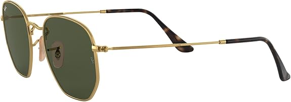 Óculos de Sol Ray-Ban Hexagonal ORB3548NL 001 54 Dourado Verde Unissex - Imagem 5