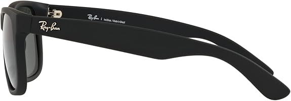 Óculos de Sol Ray-Ban Justin ORB4165L 601/8G Masculino Tam 57 Preto com Lentes Verde Escuro - Imagem 4