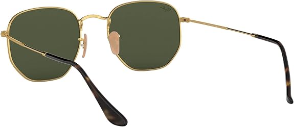 Óculos de Sol Ray-Ban Hexagonal ORB3548NL 001 54 Dourado Verde Unissex - Imagem 2