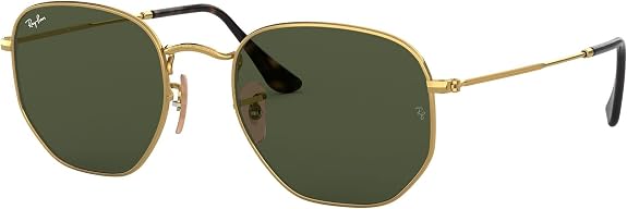 Óculos de Sol Ray-Ban Hexagonal ORB3548NL 001 54 Dourado Verde Unissex - Imagem 6