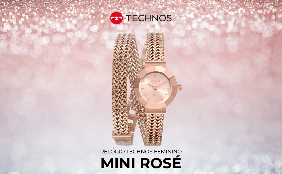 Relógio Technos Feminino Mini Rosé 5Y20IR/4J: elegância delicada e sofisticação em acabamento rosé - Imagem 3