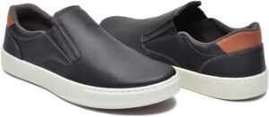 Sapatênis Masculino Comfort Slip On QueroShoes preto ultra conforto
