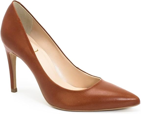Scarpin Polo London Club Couro Comfort caramelo feminino