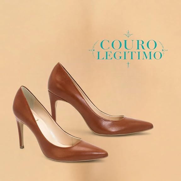 Scarpin Polo London Club Couro Comfort Salto Alto Feminino - Imagem 6