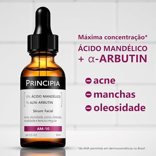 Sérum Ácido Mandélico Principia AM-10 30ml com Alfa-Arbutin - Imagem 3