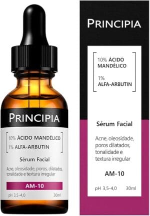 Sérum Ácido Mandélico Principia AM-10 30ml com 10% de ácido mandélico e 1% de alfa-arbutin