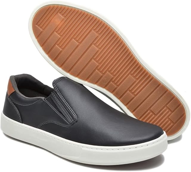 Sapatênis Masculino Comfort Slip On QueroShoes Ultra Conforto: praticidade, elegância e conforto para o dia a dia - Imagem 3