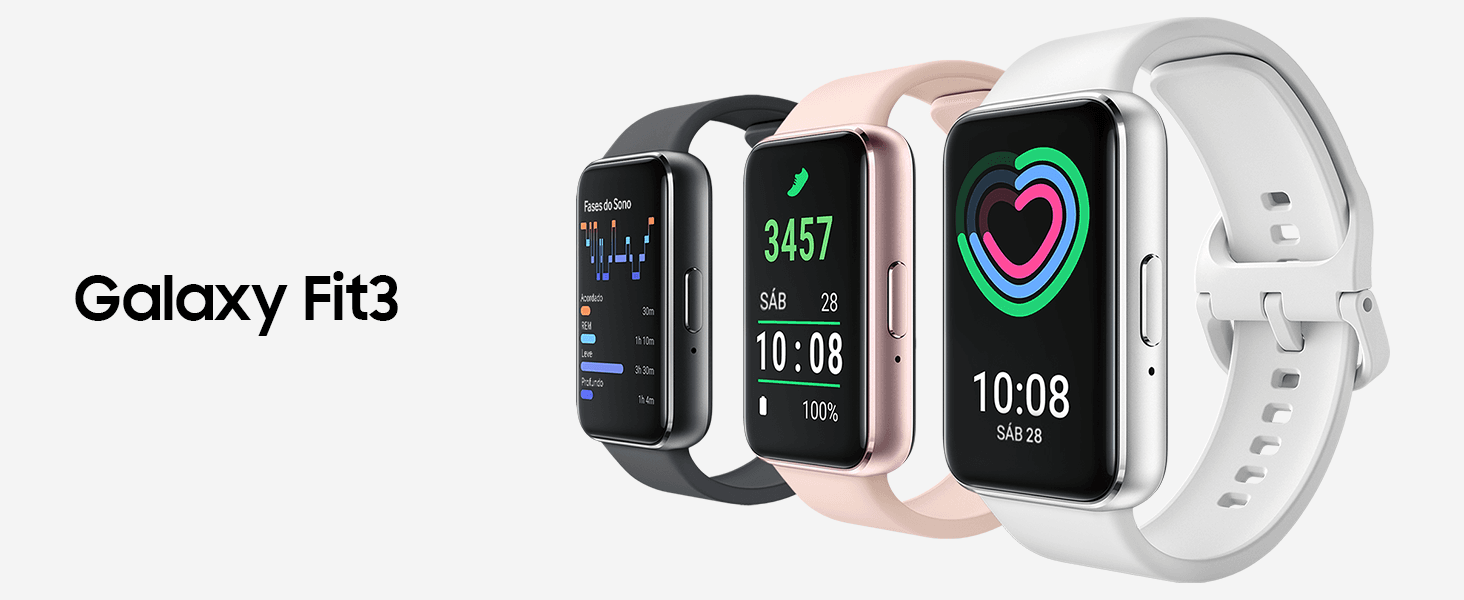 Smartwatch Samsung Galaxy Fit3 Display AMOLED 1.6" Grafite - Imagem 4