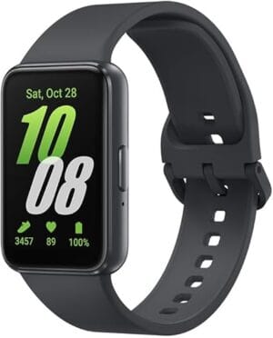 Smartwatch Samsung Galaxy Fit3 Grafite com tela AMOLED de 1,6 polegadas