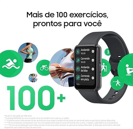 Smartwatch Samsung Galaxy Fit3 Display AMOLED 1.6" Grafite - Imagem 10