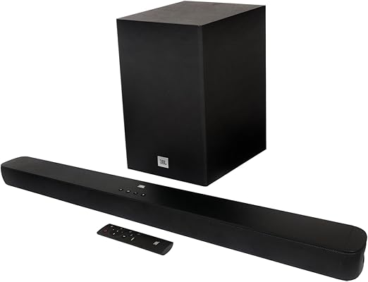 Soundbar JBL Cinema SB180 com subwoofer sem fio Bluetooth HDMI ARC 110W para TV