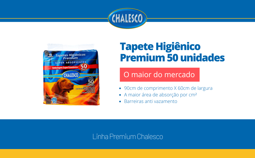 Tapete Higiênico Premium Chalesco 90x60cm com 50 Unidades para Cães - Imagem 2