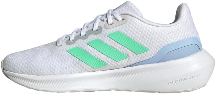 Tênis Adidas Run Falcon 3.0 Feminino branco pulse mint blue dawn para caminhada e corrida