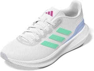 Tênis Adidas Run Falcon 3.0 Feminino branco pulse mint blue dawn para caminhada e corrida