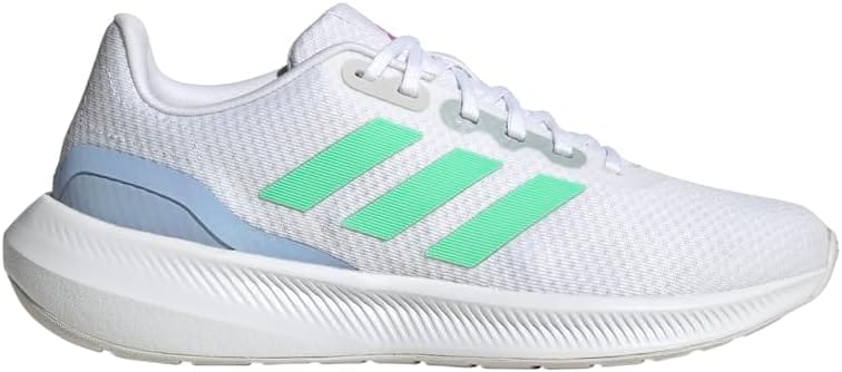 Tênis Adidas Run Falcon 3.0 Feminino branco e verde para caminhada e corrida