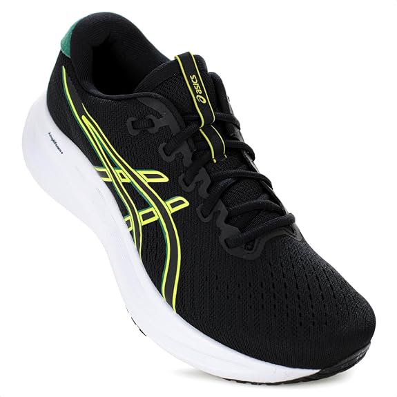 Tênis ASICS GEL-Excite 11 Masculino preto e amarelo para corrida e caminhada