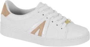 Tênis Feminino Casual Pelica branco bege Vizzano 1214.1032 com design elegante e confortável